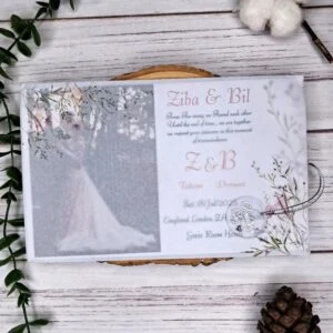 کارت عروسی کد RS90 با پاکت کالکی افقی با عکس